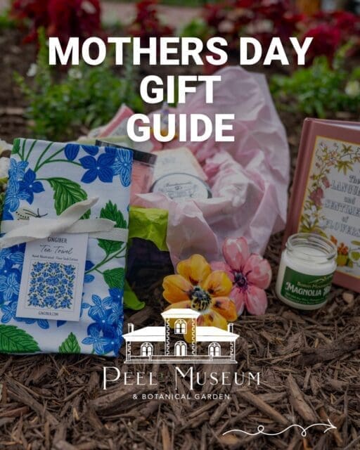 Need a Mother’s Day gift idea? Shop local this year at Peel Museum & Botanical Garden 🌿
From locally sourced goods to unique Bentonville-inspired finds, the museum store is full of gifts Mom will actually love. Plus, we’ll be OPEN on Mother’s Day!
Want to make a day of it? Treat her to a free tour of the historic Peel home while you’re here.