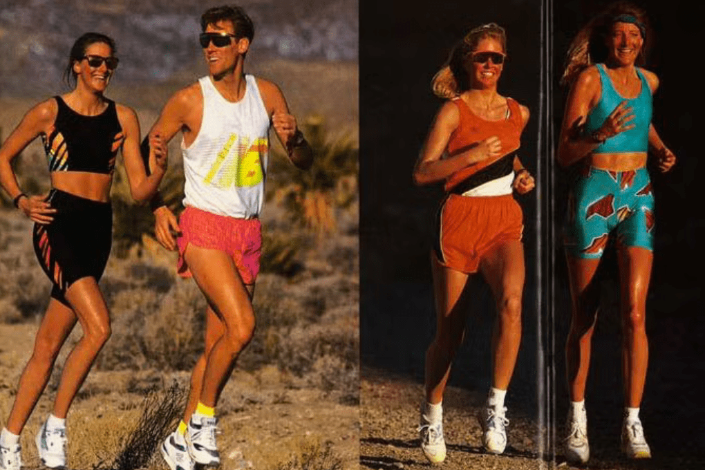 Classic 90s runner outfit with matching tracksuit and Oakley sunglasses costume inspiration