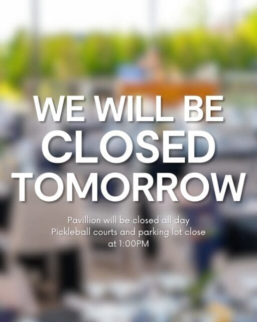 Friendly reminder that Osage Park will be hosting our private event, Osage Park After Dark, tomorrow. The pavilion will be closed for the day, and the pickleball courts and parking lot will close at 1:00 PM. We appreciate your understanding as we prepare for this special evening.