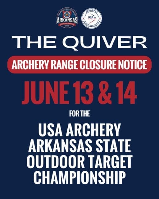 🏹🔴ARCHERY RANGE CLOSURE NOTICE
Attention Archery Enthusiasts! The archery range will be closed June 13-14 for the USA Archery State Outdoor Target Championship.
But don’t worry! You’re invited to join us as spectators and experience the thrill of competition! Come cheer on the participants and enjoy the atmosphere.